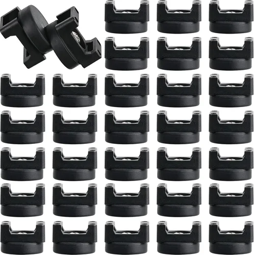 Miniatura 8 de Yookeer 15 piezas de base magnética de montaje de brida con cremallera, clips magnéticos negros para cables, base de gestión de bridas de cables