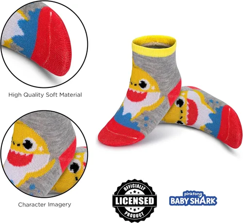 Miniatura 24 de ABG Accessories Paquete de 10 calcetines para bebés de 0 a 24 meses Minnie, Mickey Mouse, Baby Shark, Liga de la Justicia