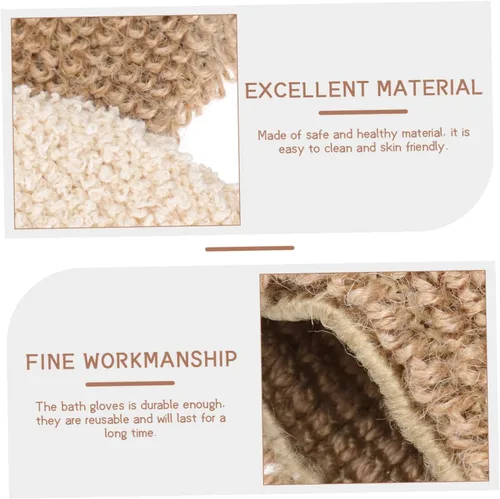 Miniatura 6 de FRCOLOR Guantes de baño exfoliantes, 2 unidades, guantes de lufa, exfoliantes, tejido para baño, toallas de limpieza para la espalda, 2 uds