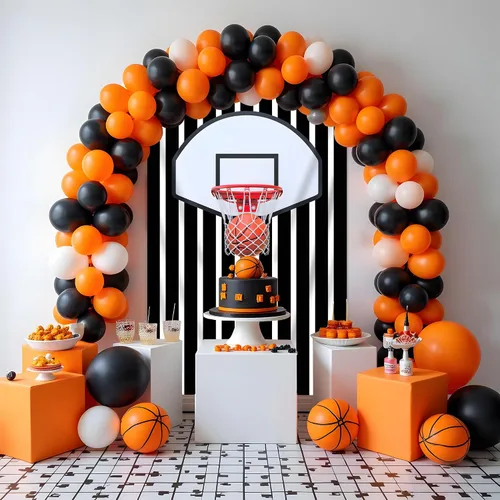 Miniatura 5 de Telón de fondo fotográfico de baloncesto de 5x3 pies, tapiz de pared deportivo, fondo de fotografía de zapatillas con rayas blancas y negras