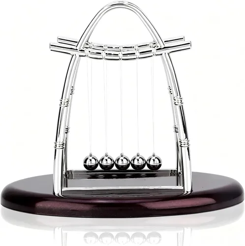 Miniatura 10 de Newtons - Bolas de equilibrio para cuna, bolas cinéticas oscilantes, bolas de equilibrio educativas de física, bolas de equilibrio de escritorio