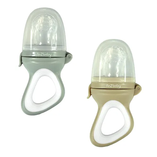 Miniatura 10 de RaZbaby Fruitique - Alimentador de frutas de una pieza para bebé, apertura más grande para rellenar y cabe más fruta fresca/congelada para aliviar