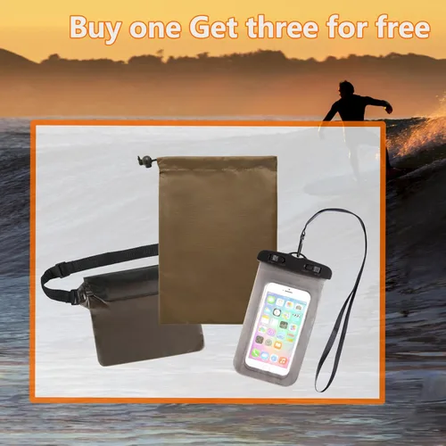 Miniatura 5 de Mochila Dry Bag de 20 L, impermeable, con bolsa para la cintura y funda para teléfono, bolsa seca para kayak, playa, rafting, canotaje, senderismo