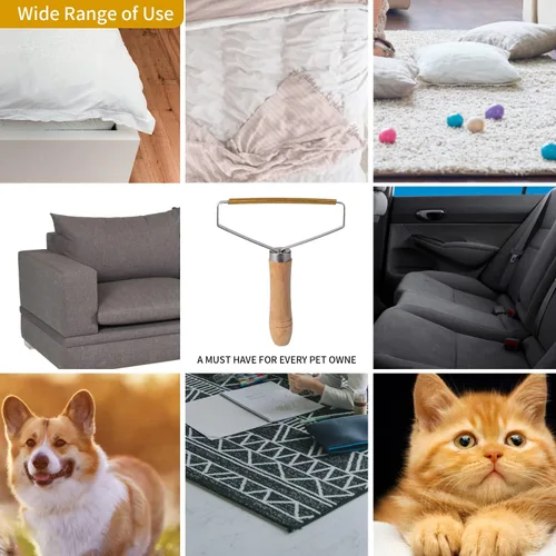 Miniatura 7 de 2 unidades de removedor de pelo de mascotas, removedor de pelusa portátil, herramienta de cepillo reutilizable para ropa, afeitadora portátil para 2