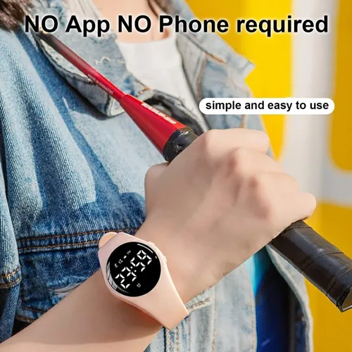 Miniatura 2 de Kids Pedometer Fitness Watch Without App/Bluetooth, Rechargeable Sports Watch with 21-Day Battery Life, IP68 Waterproof Watch with Alarm Clock Timer