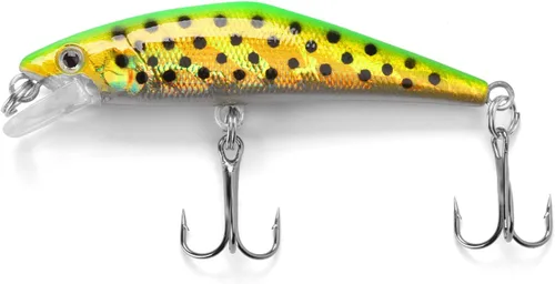 Miniatura 7 de Kit de señuelos de pesca, señuelo de minnow, cebo duro, cebos de manivela, wobbler de hundimiento, anzuelos agudos, señuelos de pesca de 2.7 in