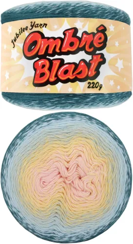 Miniatura 34 de JubileeYarn Hilo Ombré Blast - 220g/pastel Algodón Peso Bebé - Cripta de Hielo - 1 Pastel 119 Cripta de hielo