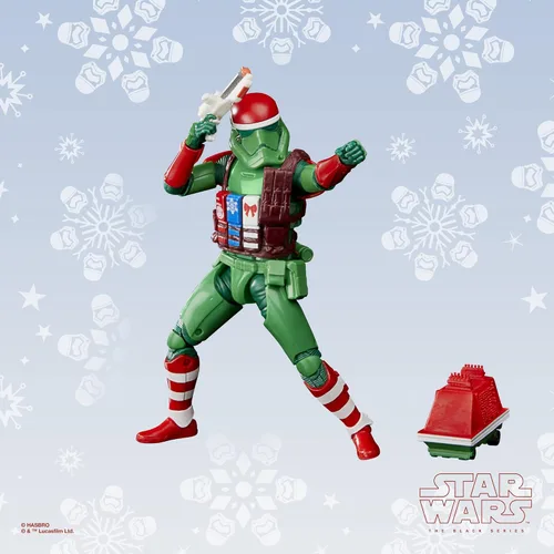 Miniatura 7 de STAR WARS The Black Series First Order Stormtrooper (edición navideña) y juguetes de droide de ratón, figuras coleccionables de 6 pulgadas