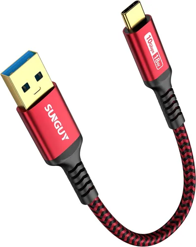 Miniatura 16 de SUNGUY - Cable USB de 10 Gbps para Android Auto, 33 cm, USB C 3.1 Gen2, transferencia de datos, cable USB C para CarPlay, carga rápida para iPhone