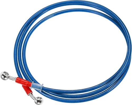 Miniatura 11 de X AUTOHAUX 31.5 in 31.5 "Longitud 0.394 in ID motocicleta freno hidráulico manguera tubo tubo 28° 0° acero inoxidable trenzado cable para ATV