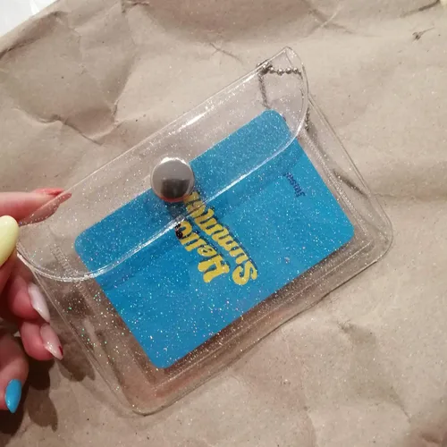 Miniatura 2 de AIBEARTY 4 portatarjetas transparente con purpurina impermeable, monedero, monedero, cartera, tarjetero para tarjetas de crédito, tarjetas