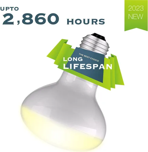 Miniatura 5 de Lámpara de bombilla de calor para reptiles, paquete de 2 focos de luz diurna de 100 W, bombilla de dragón barbudo/tortuga/zardo/gecko, lámpara
