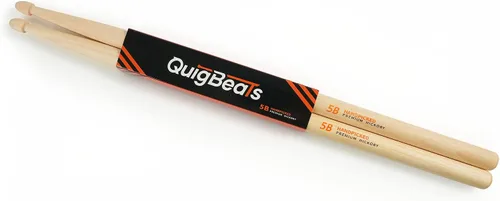 Miniatura 13 de QuigBeats - Baquetas de batería prémium de nogal 5A, baquetas a juego para adultos y niños, 1 par, A