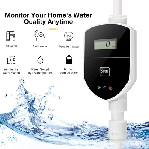 medidor TDS en línea, medidor digital de calidad del agua TDS y medidor de medición de PPM para sistema RO-RODI, monitor de agua potable, acuarios,