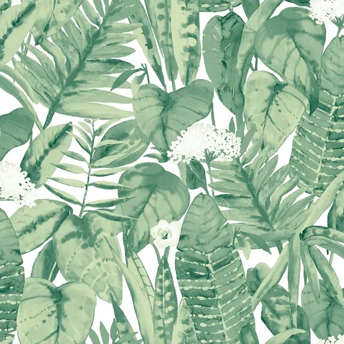 Tempaper Jungle Green Tropical - Papel tapiz removible para despegar y pegar, paquete de dos, 20.5 pulgadas x 16.5 pies, fabricado en los Estados