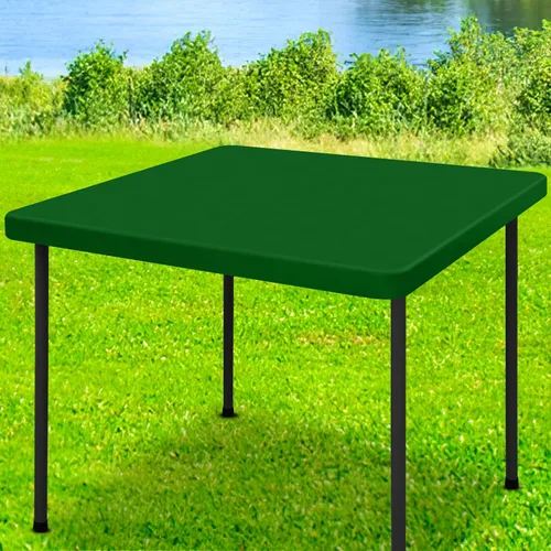 Miniatura 43 de Moosfor Mantel rectangular de elastano de 4 pies, manteles elásticos ajustables para pícnic, funda elástica y lavable para mesa de patio para Azul