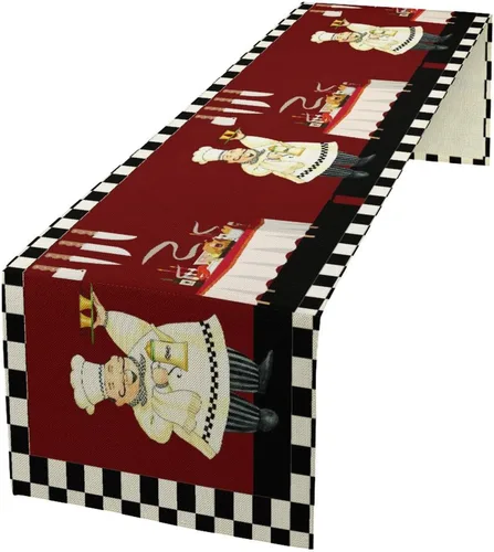 Miniatura 11 de Camino de mesa de lino de algodón, cuchillo de cocina occidental, tenedor, colección de mesa rectangular, desierto salvaje oeste americano