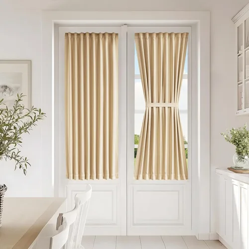Miniatura 95 de Vatge - Cortinas autoadhesivas para puerta francesa, tratamiento de ventana con filtro de luz sin varillas ni perforaciones para puertas de cristal