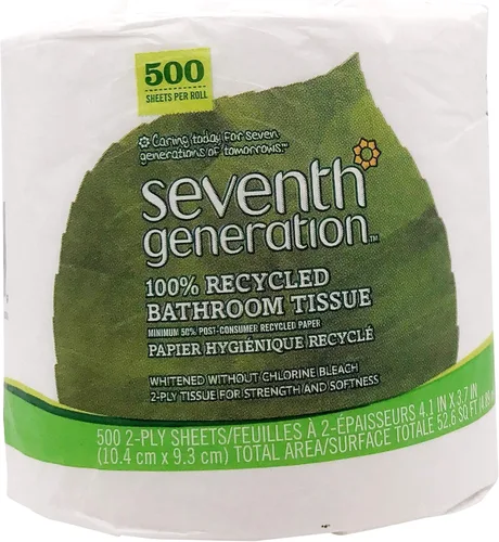 Miniatura 13 de Seventh Generation - Papel higiénico (2 capas, 100 % papel reciclado, 500 hojas, 60 unidades), color blanco
