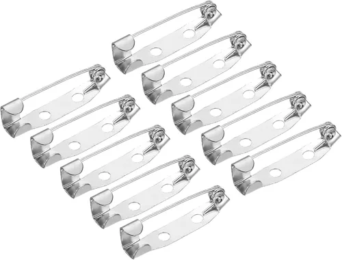 Miniatura 13 de MECCANIXITY 150 pines de barra de seguridad de 0.591 in, broche de cierre para insignias de identificación, tarjetas de nombre, etiquetas para Tono