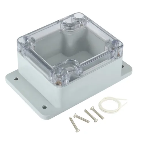 Caja de conexiones de plástico ABS impermeable a prueba de polvo, recinto universal para proyectos eléctricos con cubierta transparente de