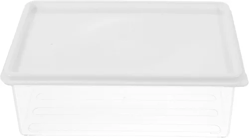 Luxshiny Contenedor de almacenamiento de carne, tapa para guardar tocino, organizador de refrigerador, cortes en frío, almacenamiento de alimentos