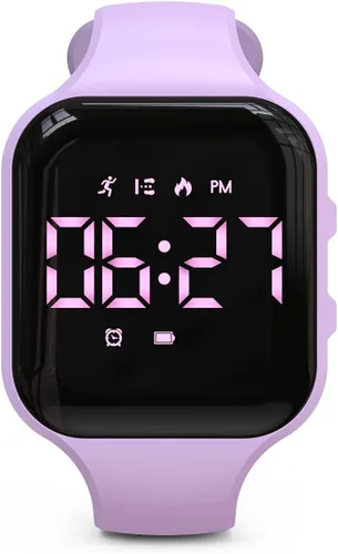 Miniatura 12 de Reloj de seguimiento de fitness LED sin Bluetooth, reloj podómetro digital, con recuento de pasos/distancia/calorías/cronómetro/reloj despertador