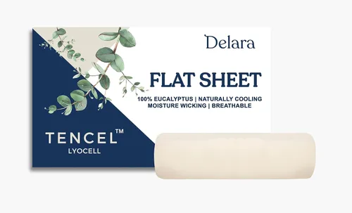 Miniatura 11 de Sábana 100 % Tencel de eucalipto Lyocell Tencel, individual 1 sábana encimera, naturalmente refrescante, súper suave, sedosa, absorbe la humedad