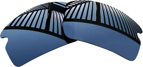Miniatura 4 de MYCOURAG 4 pares de lentes de repuesto para gafas de sol Oakley Flak 2.0 XL OO9188 negro sólido+titanio, azul hielo, rojo fuego