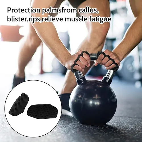 Miniatura 2 de Guantes antideslizantes de fitness para hombres y mujeres: agarre antideslizante de goma para gimnasio, almohadillas ergonómicas antideslizantes