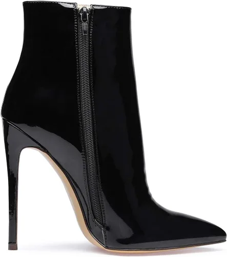 Miniatura 3 de Castamere Botines de tacón alto para mujer, puntera puntiaguda, sin cordones, con cremallera, tacones de 4.7 in