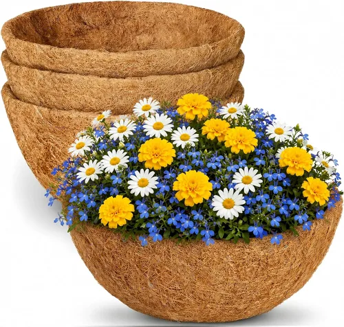 Miniatura 12 de HFHOME 4PCS 10" Dia Round Coco Liner, 10 pulgadas de fibra de coco de repuesto para cesta colgante