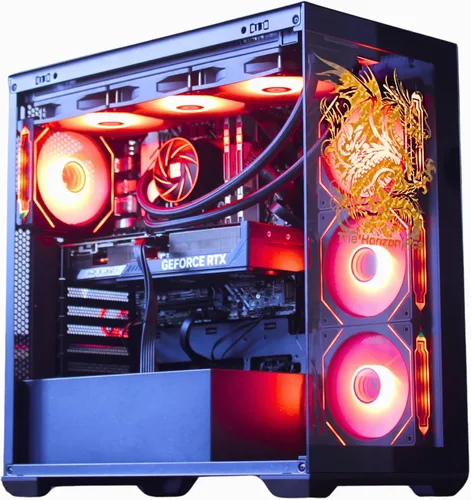 The Horizon Autherium Dragon RGB I9 RTX Gaming PC || 64 GB de RAM || Almacenamiento de alta velocidad de 10 TB || Core I9 hasta 5.4Ghz || RTX 5070