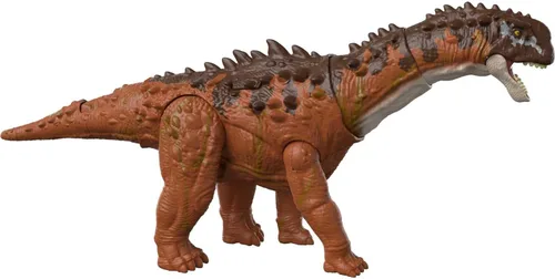Mattel Jurassic World Dominion - Figura de dinosaurio de acción masiva, juguete de dinosaurio Ampelosaurus con movimiento de ataque, además de