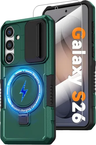 Miniatura 94 de Funda magnética para Samsung Galaxy Note 20 Ultra con soporte de anillo [con protector de pantalla] [Compatible con carga inalámbrica MagSafe] Funda
