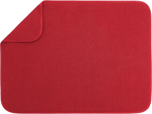 Miniatura 44 de S&T INC. Tapete de microfibra para secado de platos, reversible y absorbente para cocina, de 16 x 18 pulgadas, color negro