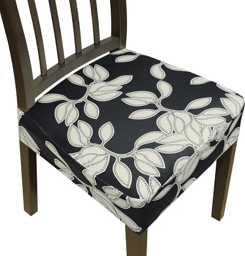 Miniatura 13 de Juego de 4 fundas elásticas para sillas de comedor, fundas para sillas de comedor, fundas para sillas de cocina, fundas de asiento extraíbles y Beige