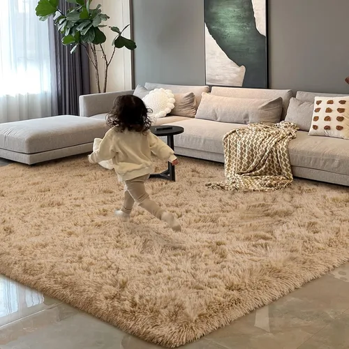 Miniatura 25 de HOMORE Alfombra de pasillo de 2 x 4 pulgadas, alfombra negra para dormitorio, alfombras esponjosas para pasillo, mesita de noche, alfombras largas