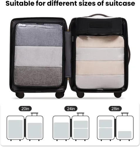 Miniatura 6 de BAGAIL Organizador de embalaje transparente para accesorios de viaje Maleta de equipaje