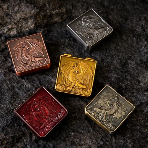 Miniatura 6 de Juego de dados giratorios de metal 7 en 1 para Dungeons & Dragons – Dados giratorios de bolsillo con tapa D4 D6 D8 D10 D12 D20 D% – Accesorio