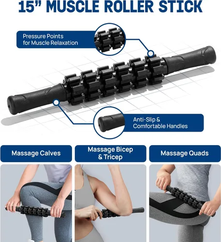 Miniatura 4 de Yes4All Rodillo de espuma EPP de alta densidad con respaldo redondo, rodillo de espuma de ejercicio para yoga, pilates y estiramientos, 12, 18, 24