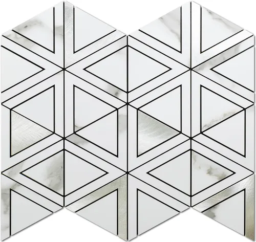 Miniatura 25 de DICOFUN Protector contra salpicaduras de 10 hojas de espiga para despegar y pegar, aspecto de madera blanca vintage, PVC para salpicaduras