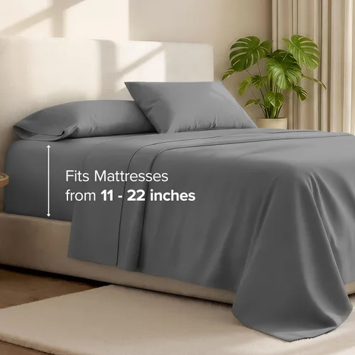 Miniatura 2 de Bare Home Juego de Sábanas Queen - Bolsillos Profundos de 22" - Microfibra Ultra-Suave de Lujo 1800 Sábanas de Cama Queen - Doble Cepillado - Ajuste
