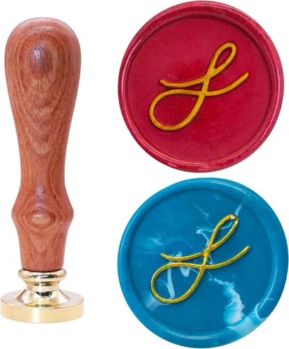 Miniatura 2 de SWANGSA Sello de cera con letra inicial del alfabeto S, elegante sello de sellado de letras para invitación de fiesta de boda, envoltura de regalo