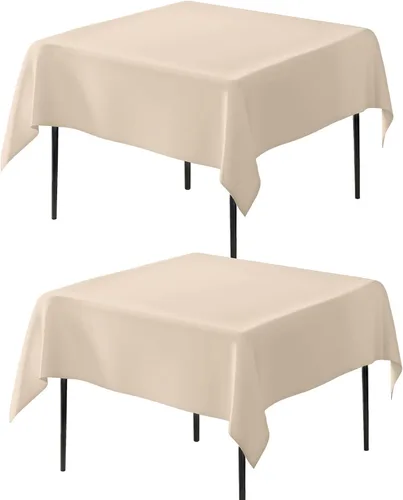Miniatura 36 de Fixwal Paquete de 2 manteles rectangulares negros de 60 x 102 pulgadas, reutilizables, resistentes, lavables, para mesas de 6 pies, bodas, fiestas