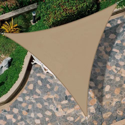 Miniatura 18 de Toldo Vela Triangular de Sombra 2'x2'x2' Toldo Resistente a los Rayos UV Cubierta para Patio Exterior Pérgola Patio Trasero Terraza Jardín Porche