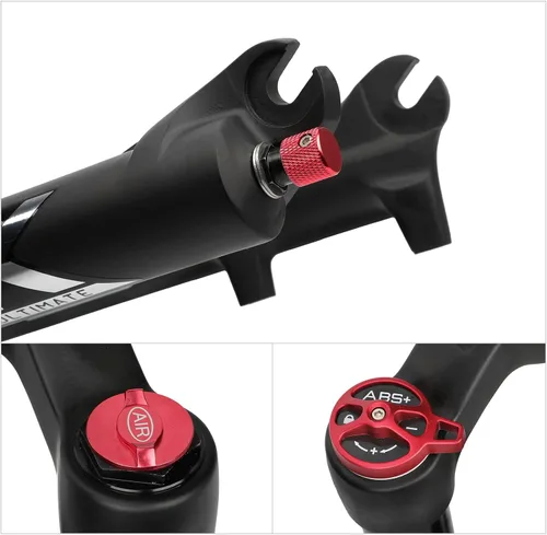 Miniatura 5 de MEROCA Horquilla delantera de bicicleta de montaña 26 pulgadas 27.5 pulgadas 29 pulgadas amortiguador de presión de aire Freno de disco de horquilla