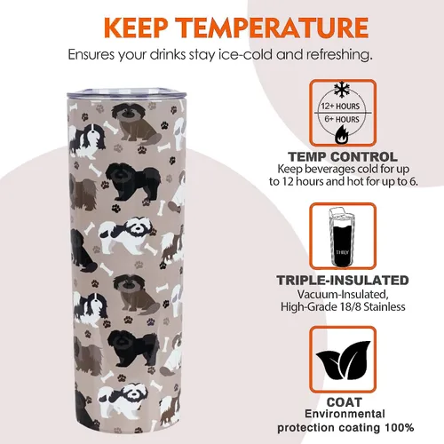 Miniatura 4 de Shih Tzu Regalos para mujeres, vaso Shih Tzu, regalos para amantes de los perros, regalo para perros, tazas de café de viaje Shih Tzu para bebidas