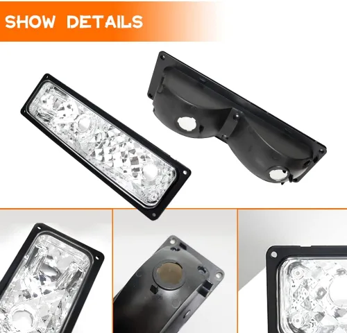 Miniatura 2 de Lente ahumada compatible con GMC Chevy C/K 1500/2500/3500 1995 1996 1997 1998 GMC Chevy C/K 1500/2500/3500 para luces de estacionamiento de esquina