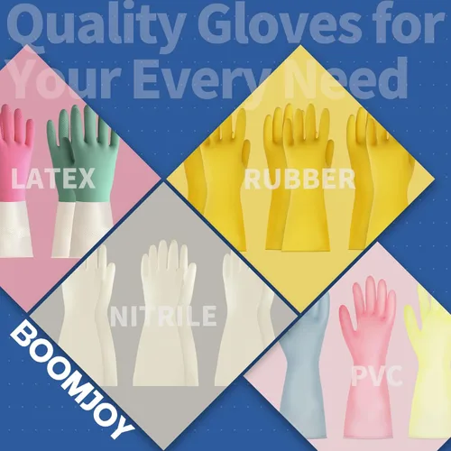 Miniatura 2 de BOOMJOY Guantes de limpieza de nitrilo, resistentes, para lavar platos, reutilizables, grandes, para cocina, baño, jardinería, trabajos o cuidado